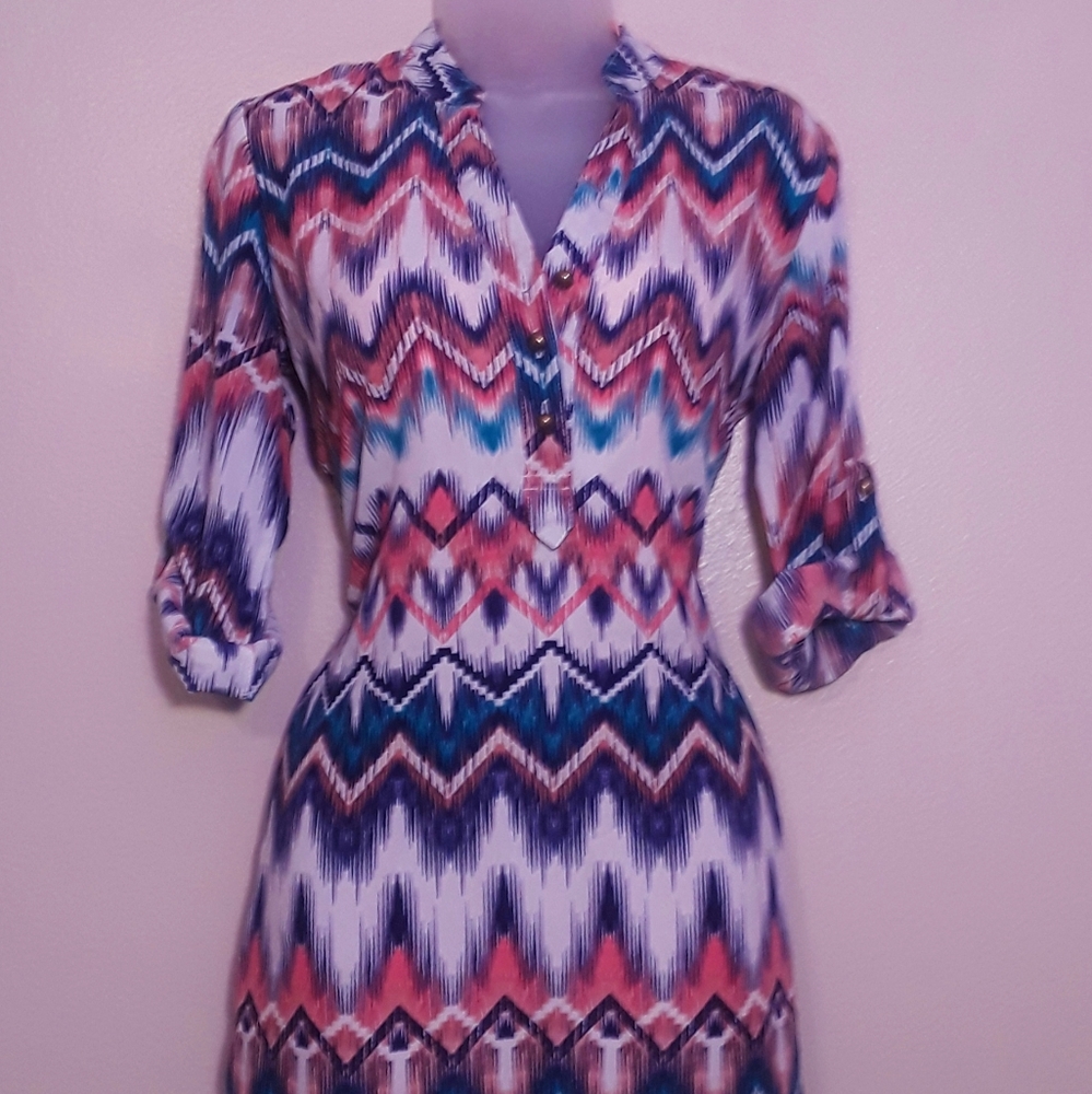 Aztec Chevron Print dress